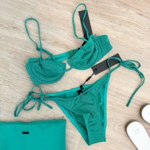 SPARKLE BIKINI SET - TRIANGL SWIMWEAR - NEVER WORN